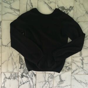 Equipment black cashmere low back sweater,